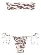 Bikini per donna MC2 Saint Barth Marielle beige con stampa zebrata COIN001 01444H MC2 ST. BARTH 