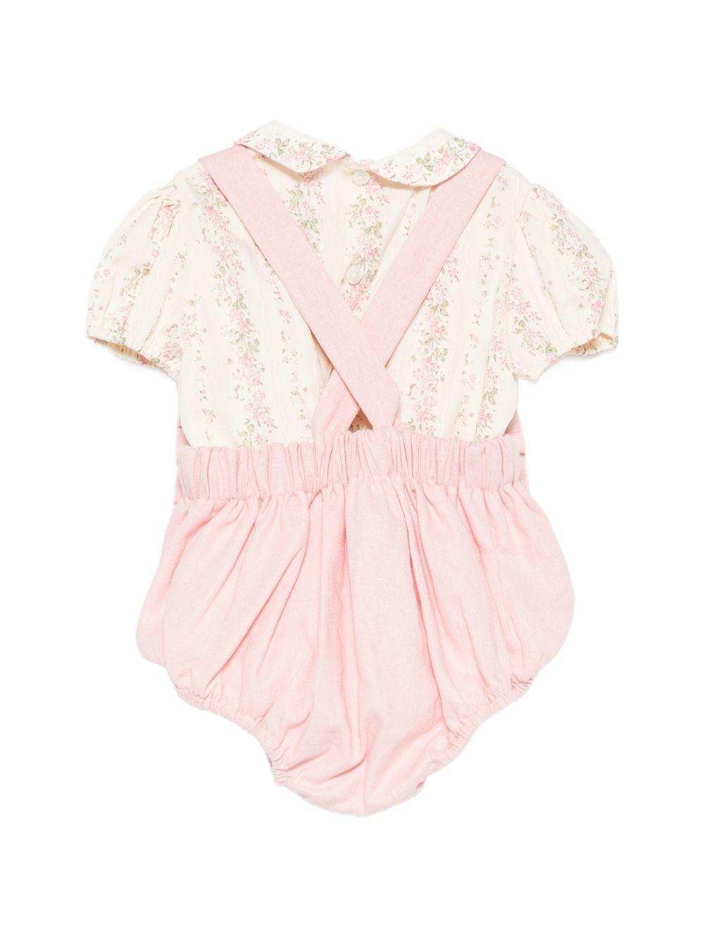 Completo per bambina La Stupenderia rosa orchidea con stampa floreale 2TBCT54 D58 LA STUPENDERIA 