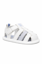 Sandali per neonato Boss Kids bianchi con stampa logo J52834 813 BOSS KIDS 