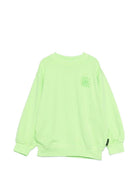 Felpa per bambino Molo verde con dettagli ricamati 6S26J216 5694 MOLO KIDS 