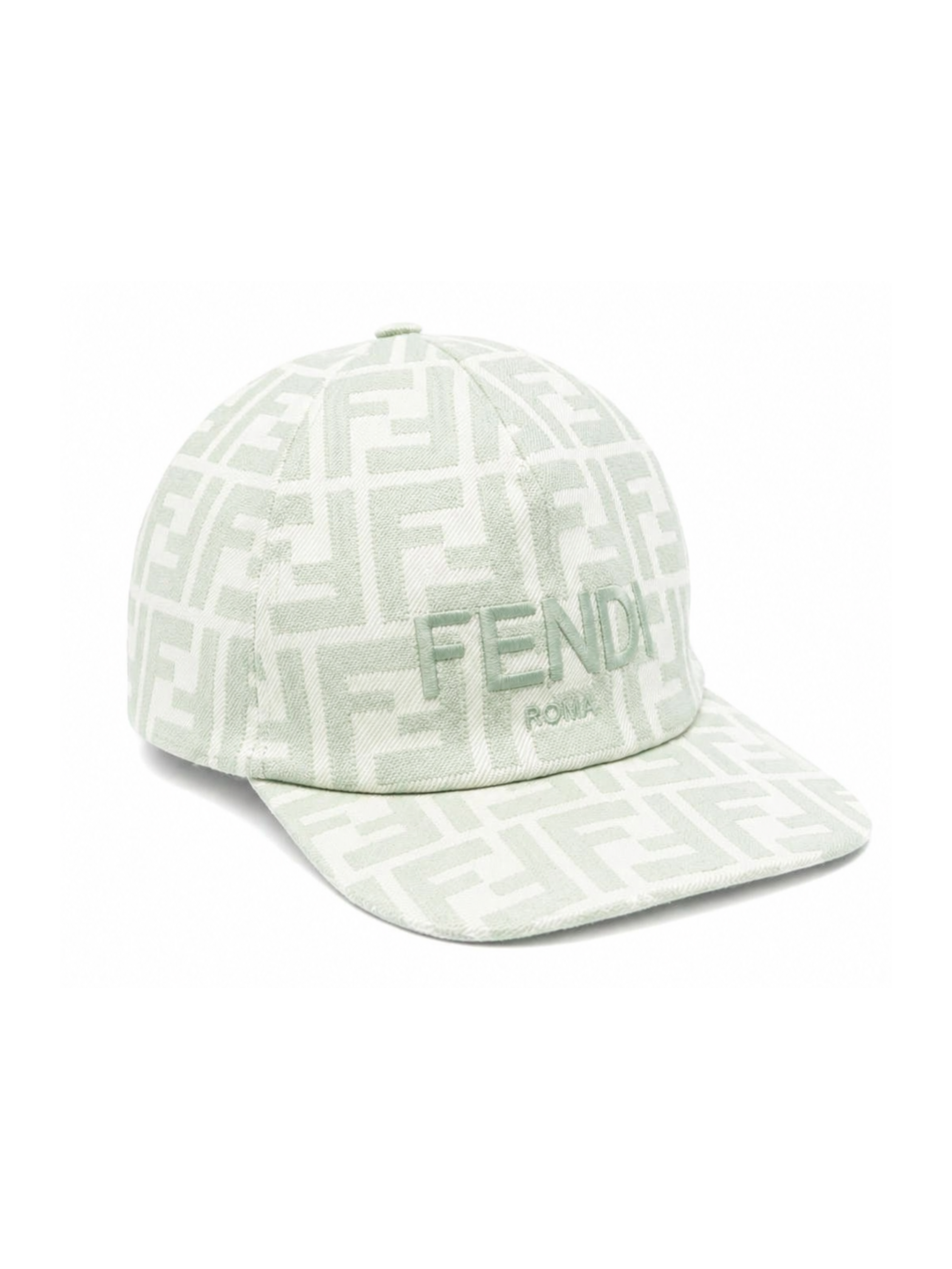 Cappello per bambino Fendi Kids verde con logo all-over JFP082 AWF6 F0QG2 FENDI KIDS 