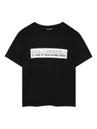 T-shirt per bambino Karl Lagerfeld Kids nero con stampa grafica Z30954 09B KARL LAGERFELD KIDS 