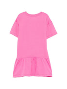 Abito da bambina Moschino Kids fucsia con stampa orsetto HDV0HLLCA19 50533 MOSCHINO KIDS 