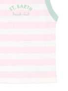 Canotta per bambina MC2 Saint Barth Kids multicolore con design a righe BLUE002 03353L MC2 ST. BARTH KIDS 