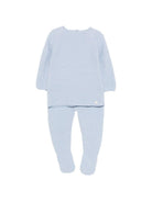 Set maglioncino e pantaloni per neonati Paz Rodriguez blu con lavorazione in pointelle 103-123688 860 PaZ RODRIGUEZ KIDS 