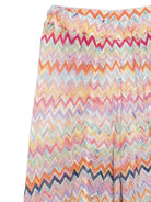 Pantaloni per bambina Missoni Kids multicolore con motivo a chevron MY6A40 Q0107 999 MISSONI KIDS 