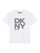 Set di due t-shirt per bambino Dkny Kids bianco e nero con stampa con logo D62544 M41 DKNY KIDS 