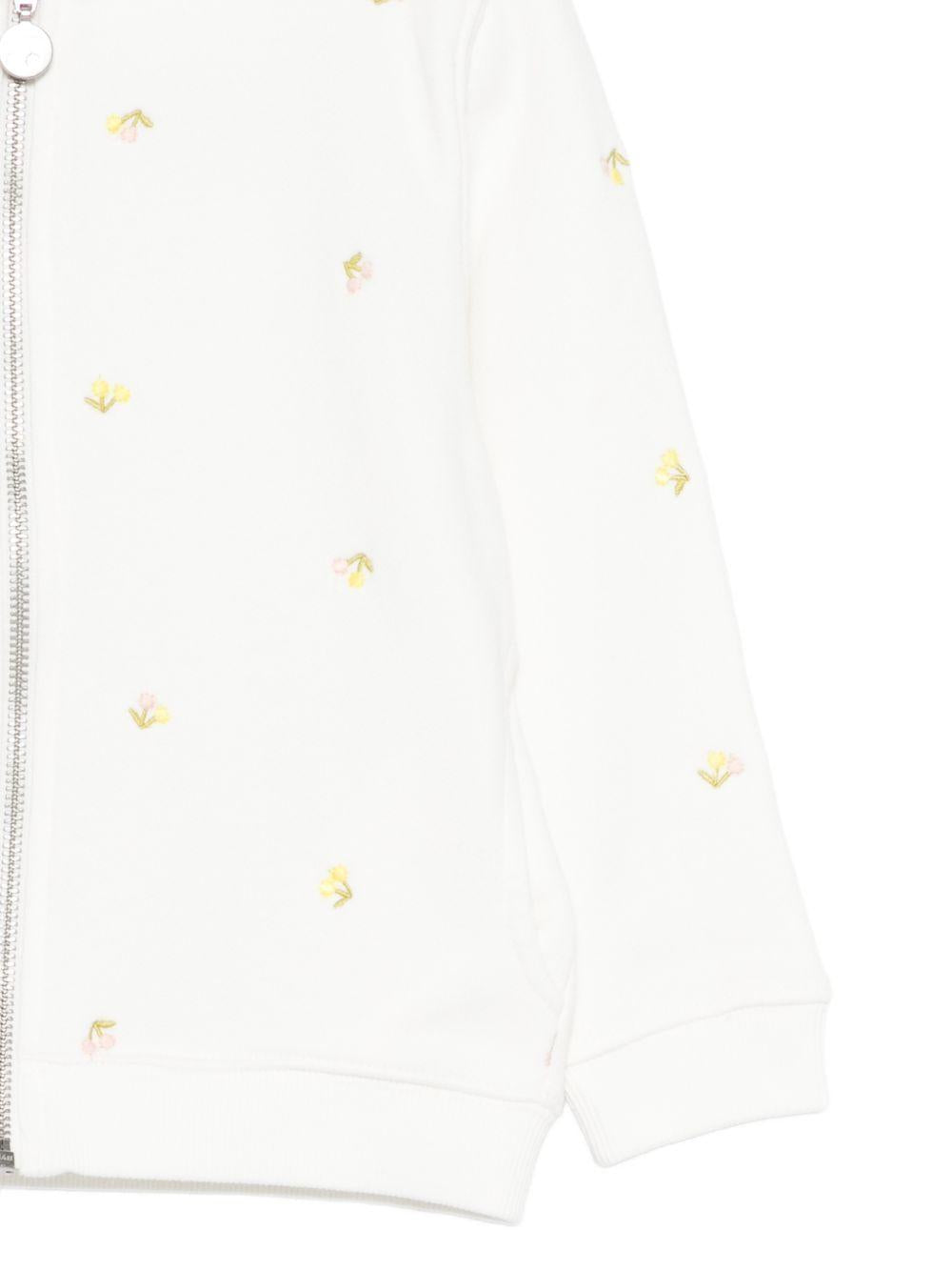 Felpa per bambina Bonpoint bianca con stampa floreale all-over S06GSWK00002 603 BONPOINT KIDS 