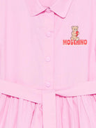 Abito per bambina Moschino Kids rosa con stampa Teddy Bear HAV0EOLLA10 51473 MOSCHINO KIDS 
