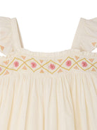 Abito per bambina Bonpoint bianco con ruches S06GDRW00029 103 BONPOINT KIDS 