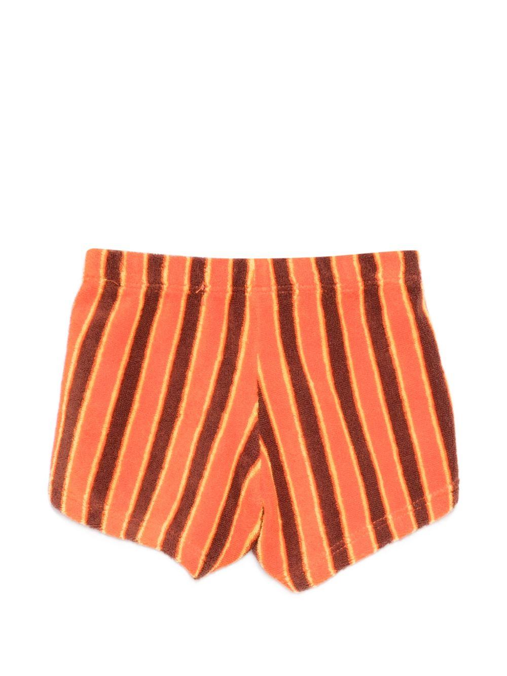 Shorts per neonato Bobo Choces arancione con design a righe B126AB049 811 BOBO CHOSES KIDS 