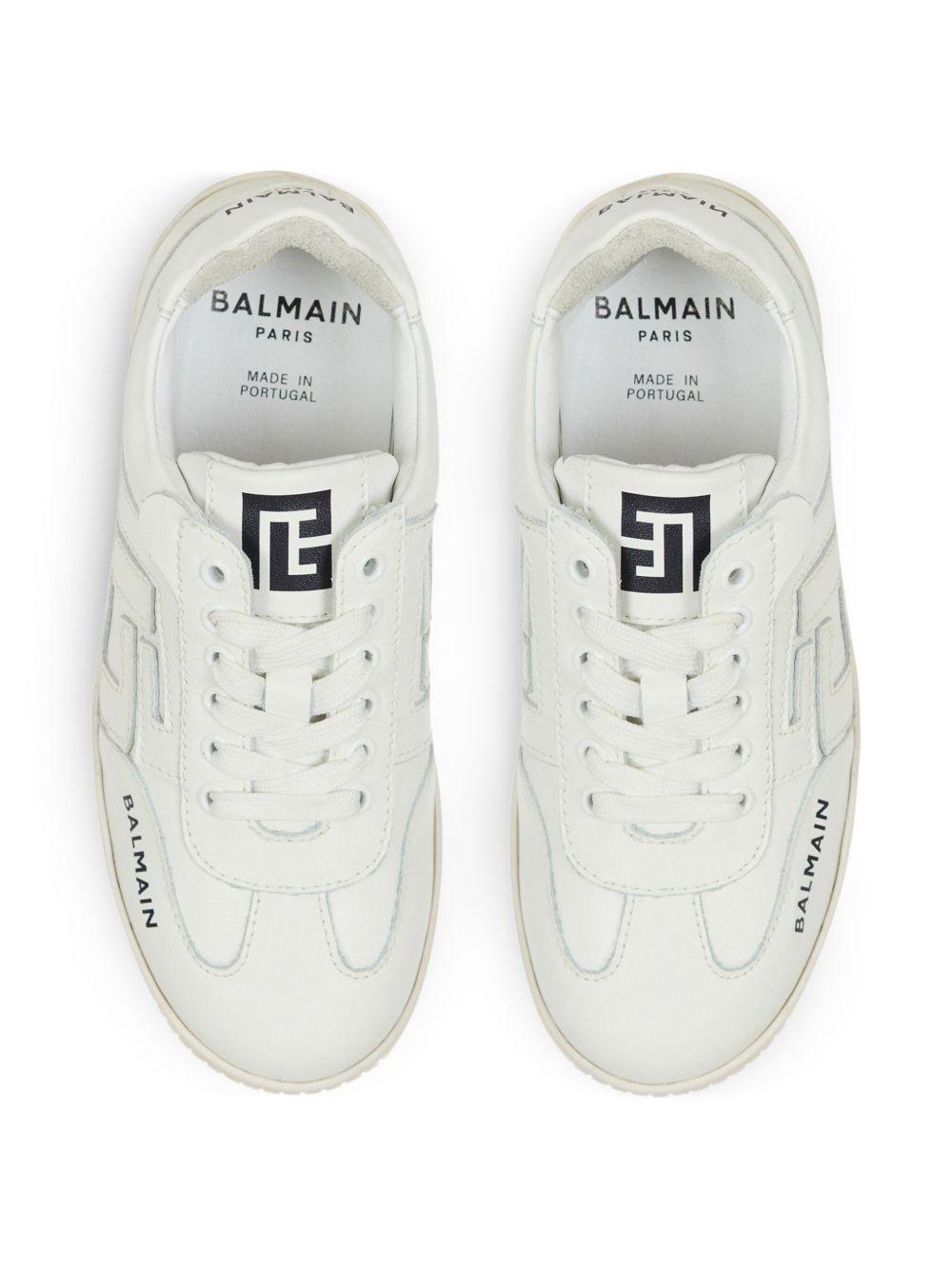 Sneaker monocolore per bambini Balmain Kids bianche con logo BX0Q16 Z1574 100 BALMAIN KIDS 
