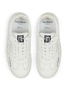Sneaker monocolore per bambini Balmain Kids bianche con logo BX0Q16 Z1574 100 BALMAIN KIDS 