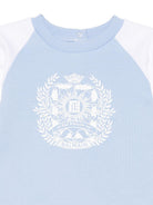 Felpa per neonato Balmain Kids azzurro con stampa grafica BY4530 Z3183 652BC BALMAIN KIDS 