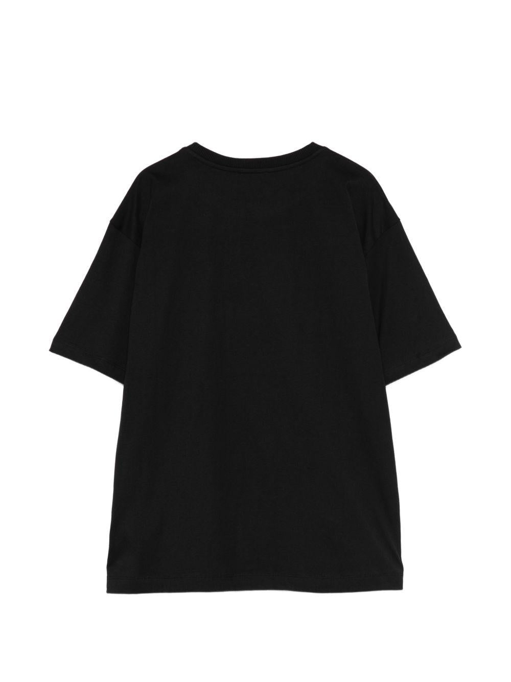 T-shirt per bambini Moschino Kids nera con stampa grafica orsetti HUM05PLAA23 60100 MOSCHINO KIDS 