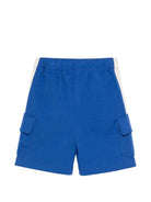 Shorts per bambino Palm Angels Kids blu con chiusura con coulisse PBCL004S26FLE001 060 PALM ANGELS KIDS 