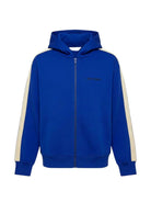 Felpa per bambino Palm Angels Kids blu con strisce sulle maniche PBBD017S26FLE001 060 PALM ANGELS KIDS 