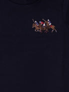 T-shirt per neonato Polo Ralph Lauren Kids nera con Equestrian Knight sul davanti 320A95734 001 Ralph Lauren kids 