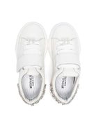 Sneakers per bambina Monnalisa bianco con frange di cristalli 87E008 5721 0001 MONNALISA KIDS 