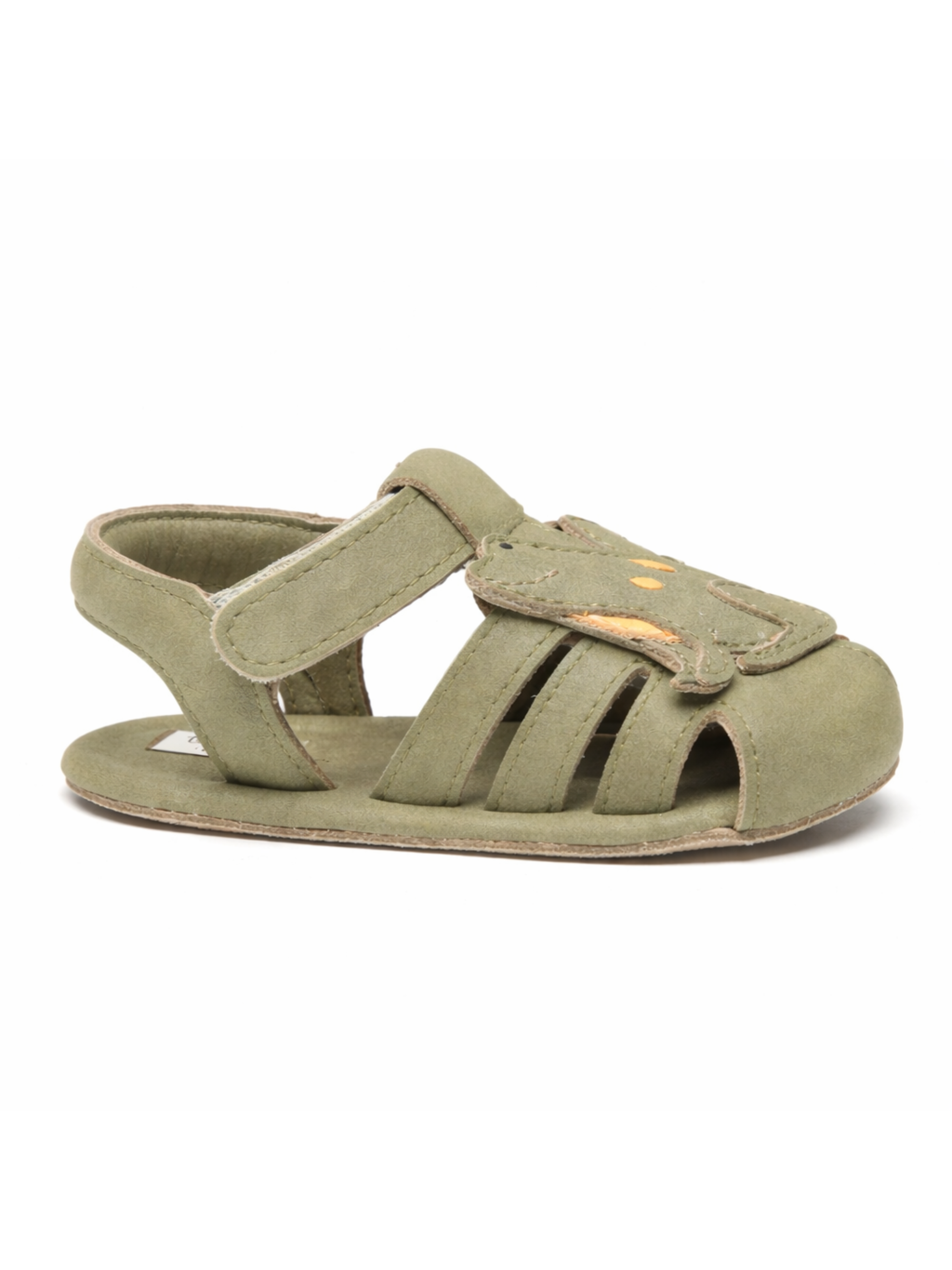 Scarpine primi passi per neonato Donsje verde con applicazione rana 1043001 NL126 DONSJE KIDS 