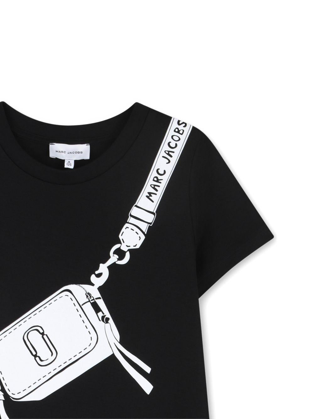 Abito per bambina The Marc Jacobs Kids nera con stampa borsa W60711 09B THE MARC JACOBS KIDS 