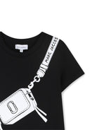 Abito per bambina The Marc Jacobs Kids nera con stampa borsa W60711 09B THE MARC JACOBS KIDS 