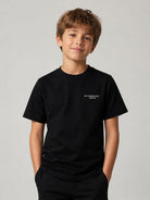 T-shirt per bambino Givenchy Kids nera con dettaglio logo sul petto H31280 09B GIVENCHY KIDS 