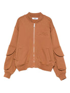 Felpa per bambino MSGM kids marrone con cerniera F5MSJUBO026 MS046 MSGM KIDS 