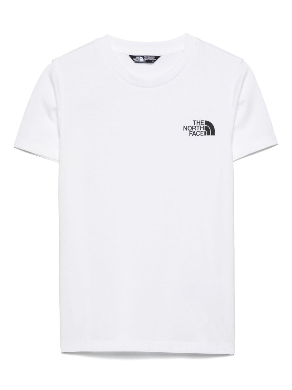 T-shirt per bambino The North Face Kids bianca con dettaglio logo NF0A87T4 FN41 THE NORTH FACE KIDS 