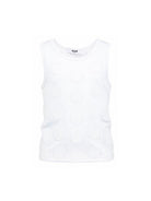 Canotta per bambina MSGM Kids bianca con applicazioni S6MSJGTA100 001 MSGM KIDS 