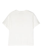 T-shirt per bambini Fendi Kids bianca con logo sul davanti JUI137 7AJ F0TU9 FENDI KIDS 