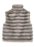 Gilet in eco-pelliccia per bambina Monnalisa grigio effetto volpe 17F108 6032 0032 MONNALISA 