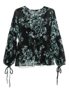 Blusa per donna Scotch & Soda Fil Coupe nero con scollo a V 179608 353 SCOTCH DONNA 