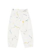 Pantaloni per bambina Stella McCartney Kids bianchi con stampa grafica TY6D50 Z3474 101MC STELLA McCARTNEY KIDS 