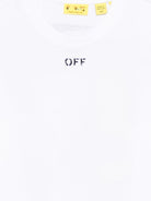 T-shirt per bambino Off-White Kids bianca con stampa freccia sul retro 44BAA002S26J006 100 OFF WHITE KIDS 