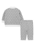 Completo tuta sportiva per neonato Kenzo Kids grigio con motivo con ricamo geometrico K61287 A42 KENZO KIDS 