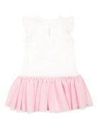 Abito in cotone per neonata Monnalisa bianco con stampa Alice 39E905 5002 9990 MONNALISA 