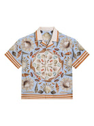 Camicia per bambino Dolce & Gabbana Kids azzurra con stampa grafica all-over L43S81 HI1ZB HC5PK DOLCE & GABBANA KIDS 