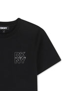 T-shirt per bambino DKNY Kids nera con logo D62546 09B DKNY KIDS 