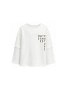 T-shirt per bambina Douuod Kids bianca con stampa grafica DY8P51 Z3708 101 DOUUOD KIDS 