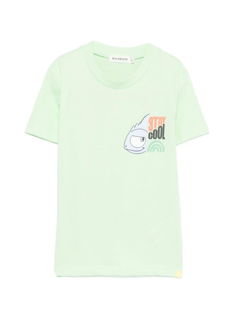 T-shirt per bambino Billieblush verde con stampa grafica U21703 735 BILLIEBLUSH KIDS 