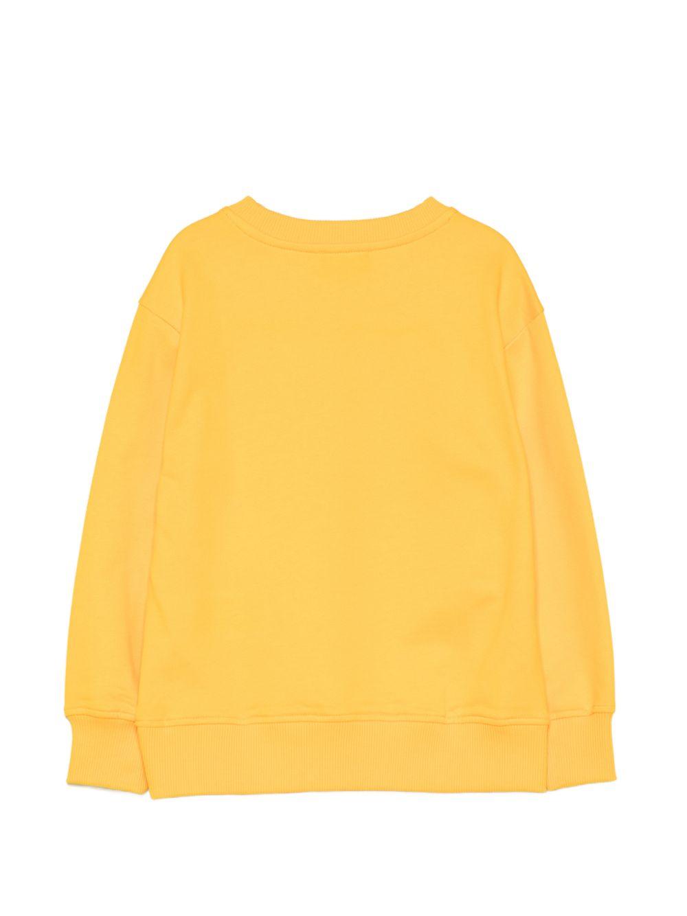 Felpa per bambini Moschino Kids gialla con stampa grafica HNF099LCA94 51140 MOSCHINO KIDS 