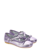 Ballerine per bambina Monnalisa Kids viola con dettaglio fiocco 87H003 8785 0063 MONNALISA KIDS 