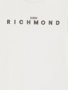 T-shirt per bambino John Richmond Junior bianca con dettaglio logo RBP26008TS BLUE VAPOR JOHN RICHMOND KIDS 