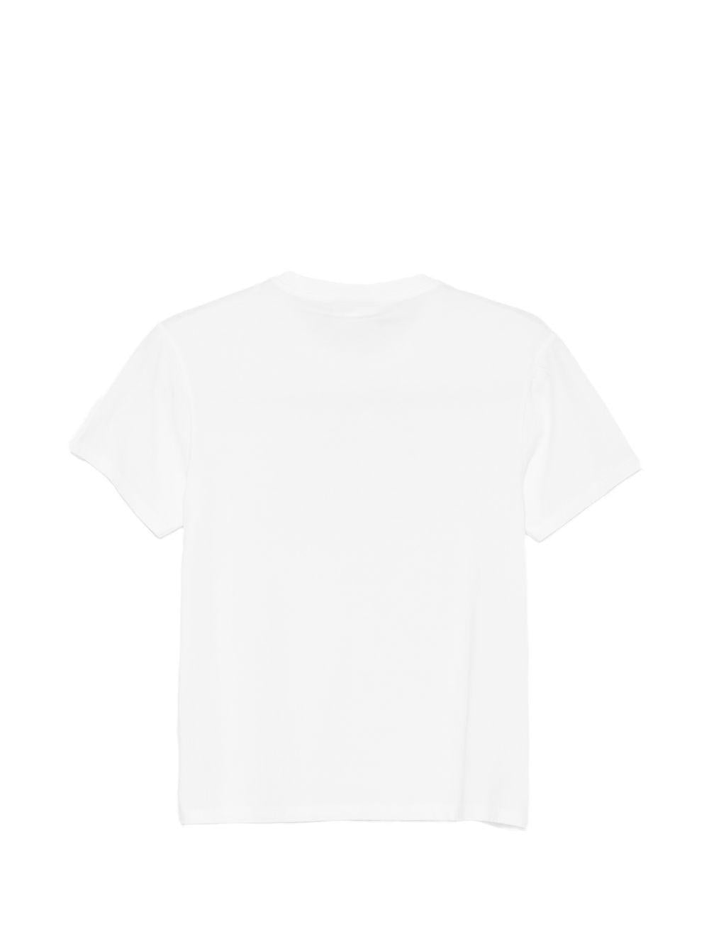 T-shirt da donna MC2 Saint Barth bianca con dettaglio logo animalier EMI0001 00298L MC2 ST. BARTH 