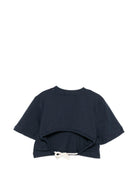 T-shirt per bambina MSGM Kids blu con apertura sulla schiena S6MSJGTH179 MS072 MSGM KIDS 