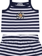 Set 2 pezzi canotta e shorts per bambina Moschino Kids multicolor con design a righe HDG01MLAE10 83686 MOSCHINO KIDS 