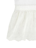 Top per bambina Monnalisa bianco con dettagli ricamati 17G604 7005 0099 MONNALISA KIDS 