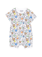 Tutina per neonato Moschino Kids multicolore com stampa grafica all-over MUT04LLAB5A 83680 MOSCHINO KIDS 