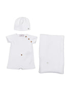 Set tre pezzi per neonati Paz Rodriguez bianco lavorato a maglia 105-123192 01 PaZ RODRIGUEZ 